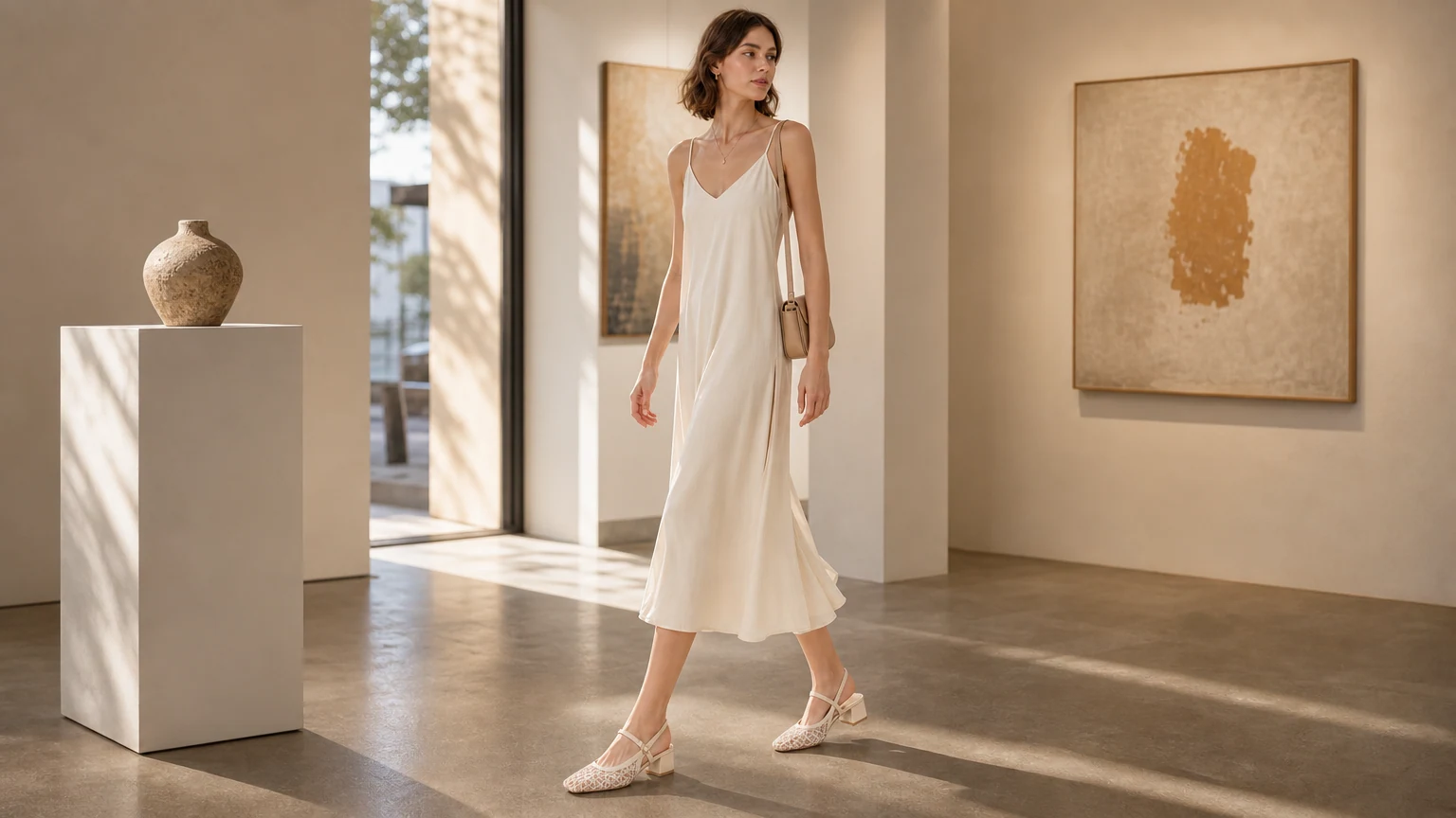 Transparente Slingback-Schuhe mit eckiger Zehenpartie im warmen Lifestyle-Stil