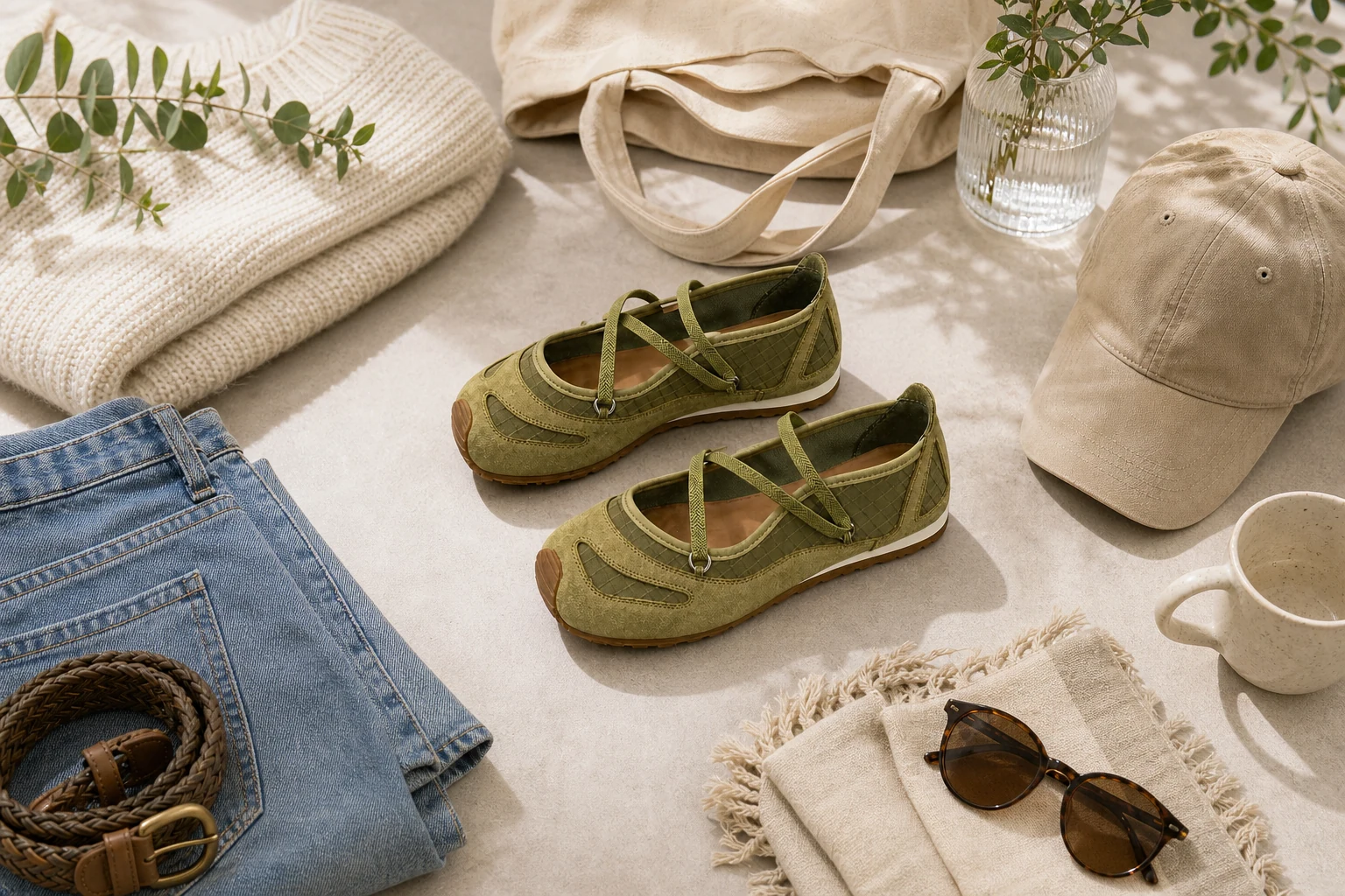 Mary Jane shoes displayed in a product-in-context scene