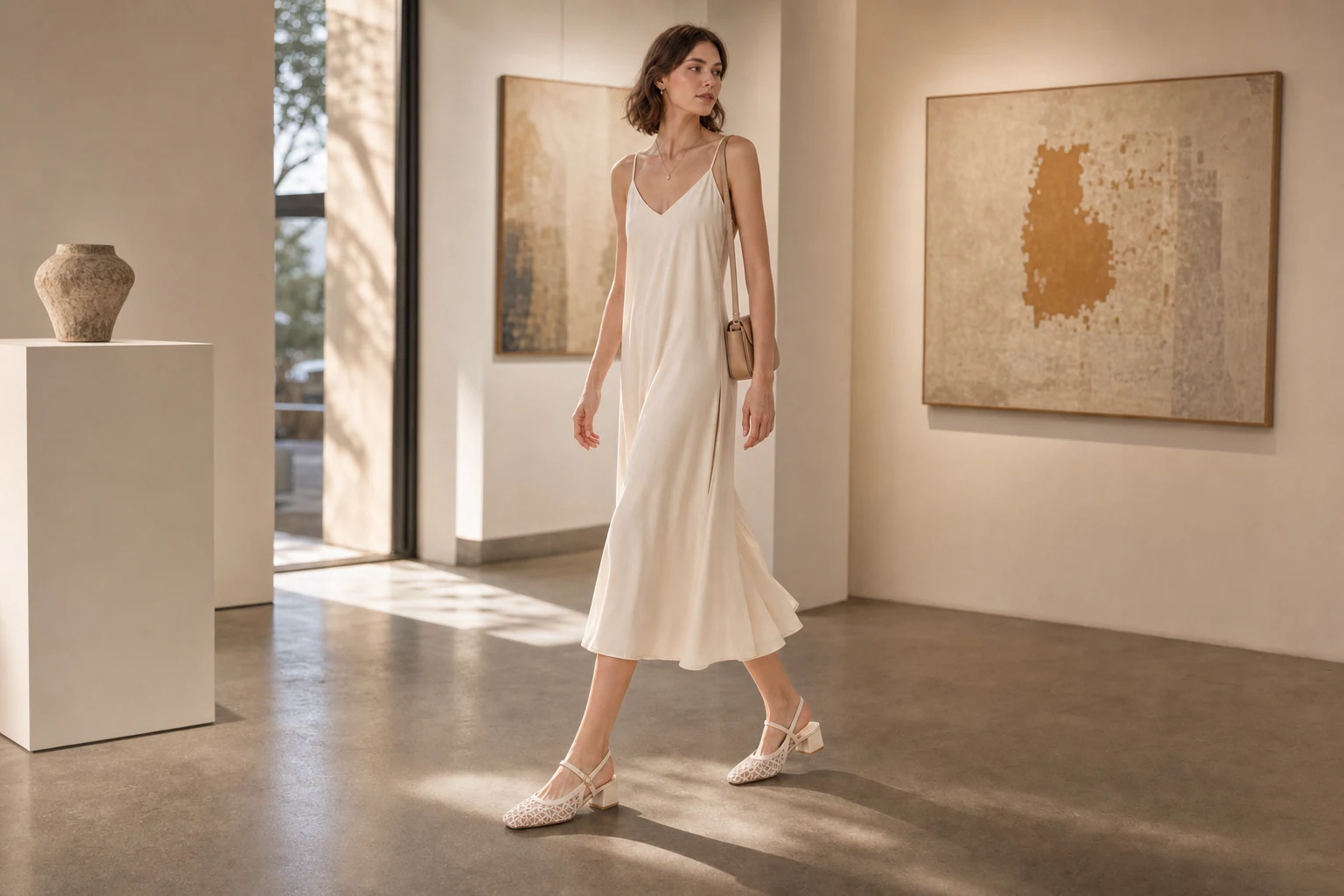 Slingback-Schuhe im Stil einer Lifestyle-Produktszene