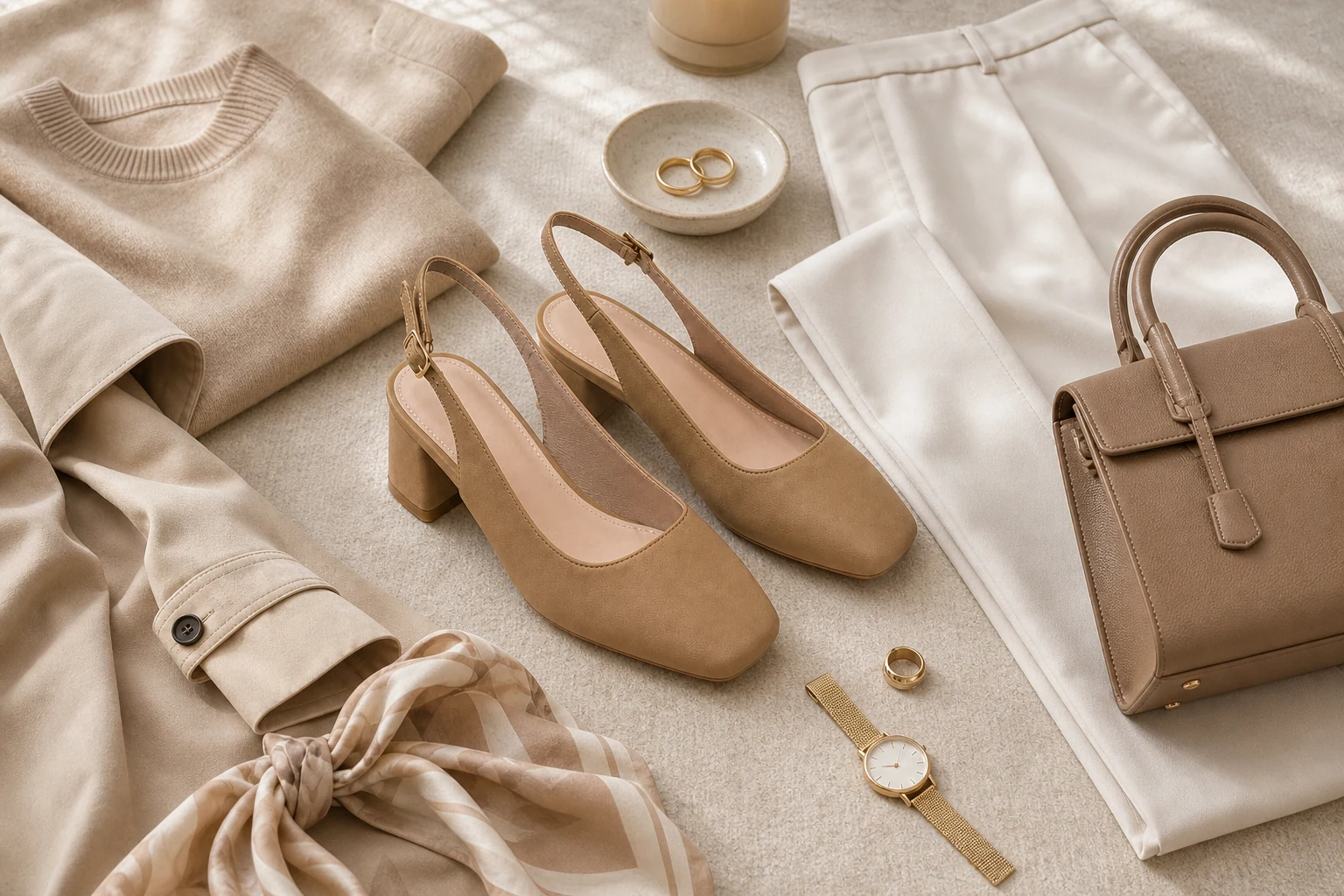 Slingback-Schuhe in einer Lifestyle-Produktszene